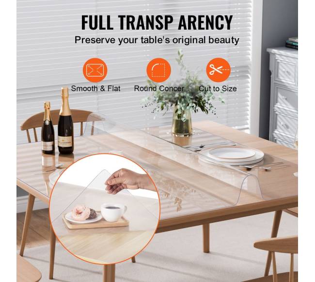 skaidrus stalo apsauga PVC 137x137 cm4