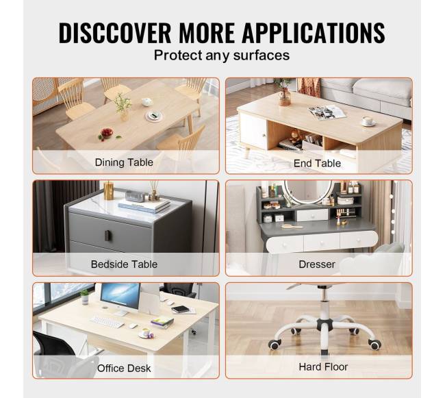 skaidrus stalo apsauga PVC 137x137 cm5