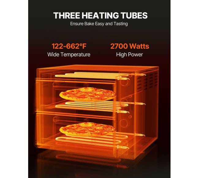 Komercinė stalviršinė elektrinė picų krosnelė 40 cm2