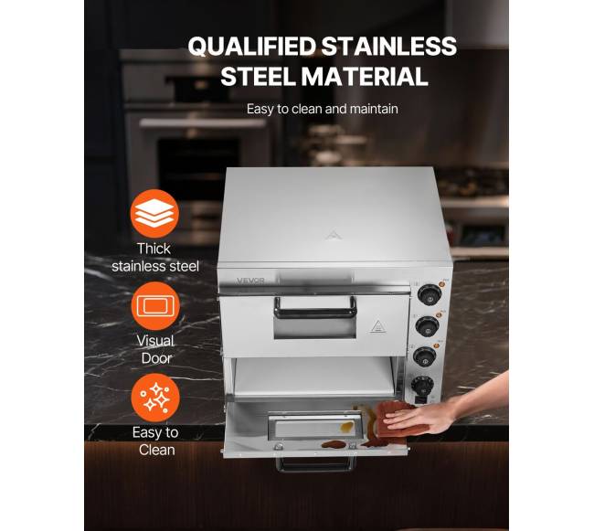 Komercinė stalviršinė elektrinė picų krosnelė 40 cm4