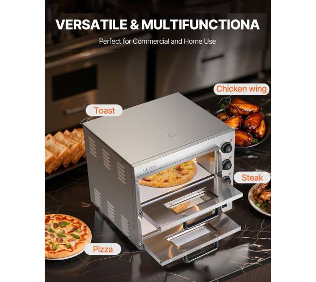 Komercinė stalviršinė elektrinė picų krosnelė 40 cm5