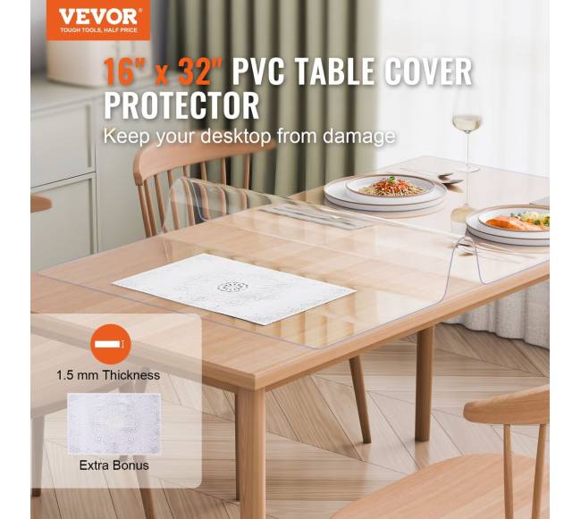 Pvc stalo apsauga 40x80 cm 1.5 mm storio1