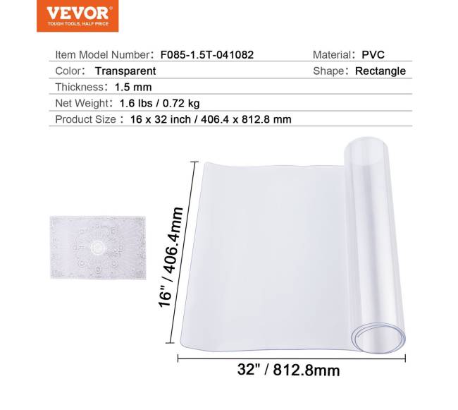 Pvc stalo apsauga 40x80 cm 1.5 mm storio6