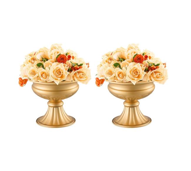 Aukso spalvos vaza stalams, 10 vnt., 16 cm0