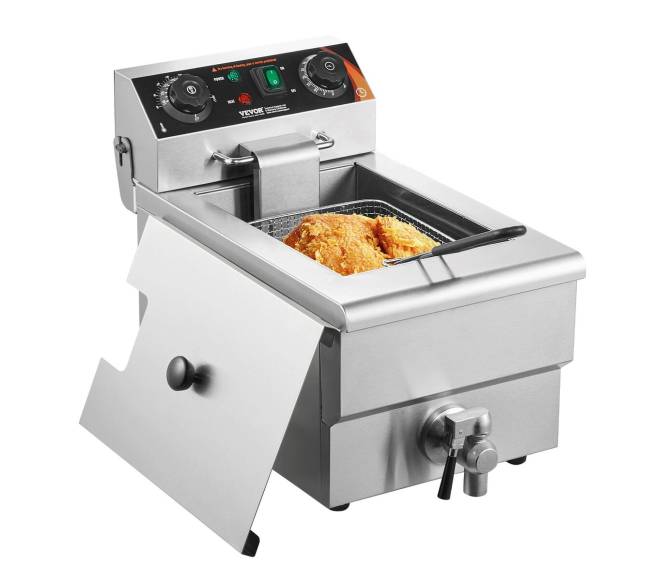 Elektrinė gruzdintuvė 3000 W 9 L nerūdijančio plieno0