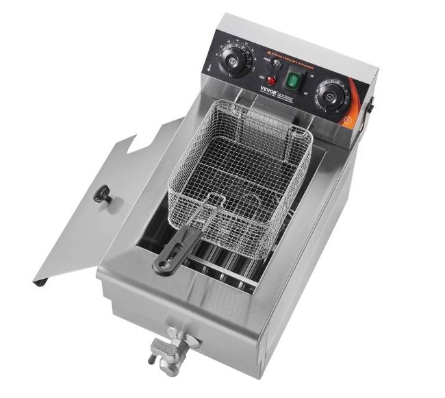 Elektrinė gruzdintuvė 3000 W 9 L nerūdijančio plieno9