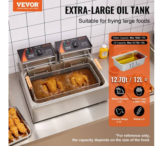 Elektrinė gruzdintuvė 2500W 12L1