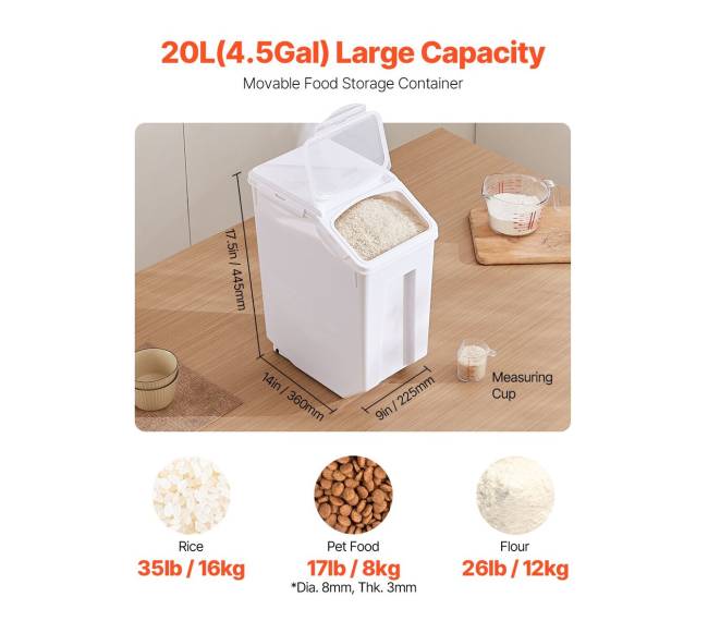 20 litrų sandarus miltų konteineris1