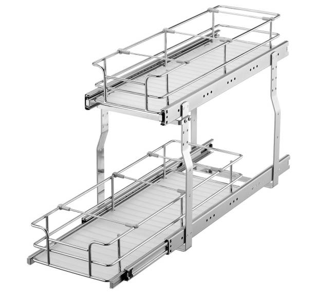 Dviejų lygių ištraukiamas spintelės organizatorius9