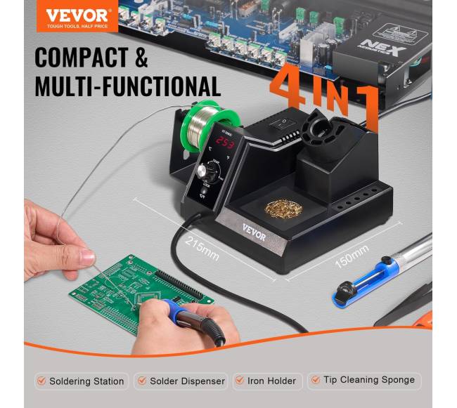 Lituoklio stotis su LCD ekranu 80W1