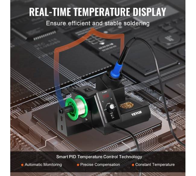 Lituoklio stotis su LCD ekranu 80W3