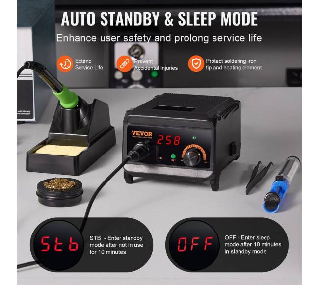 Lituoklio stotis, 75W LCD ekranas4