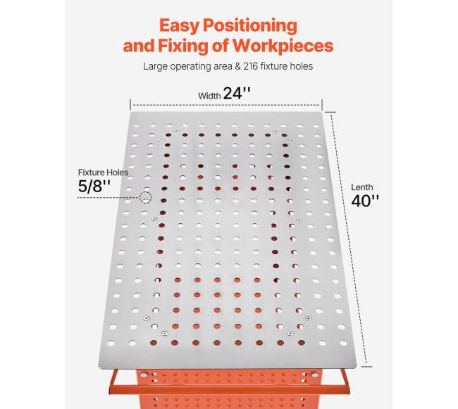 Suvirinimo stalas 1016 x 609 mm 363 kg talpos5