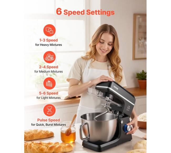 Virtuvinis maišytuvas 7.84 L 1400W 6 greičiai3