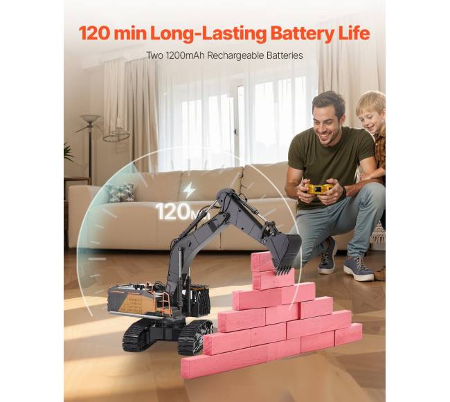 Nuotolinio valdymo ekskavatoriaus žaislas 22 kanalai 1:145