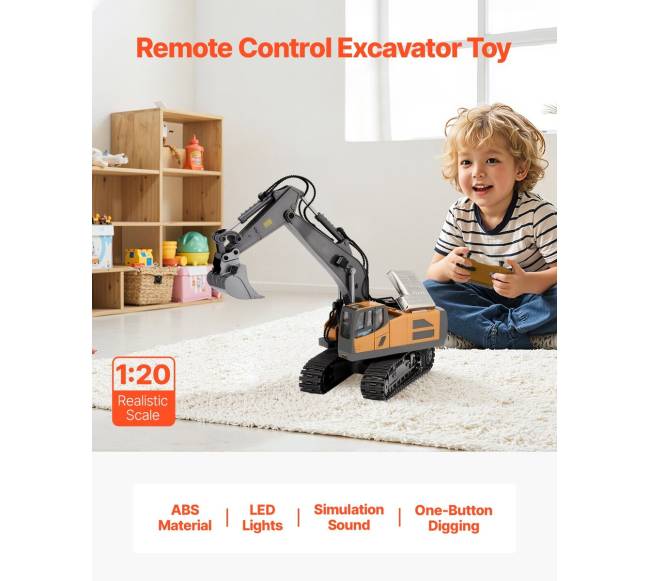 Nuotoliniu būdu valdomas ekskavatoriaus žaislas1