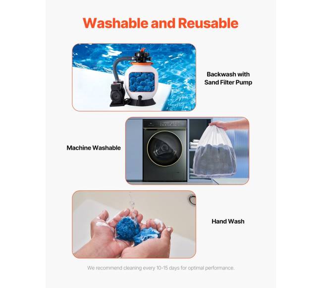 Mėlynos daugkartinės baseino filtro kamuoliukai3