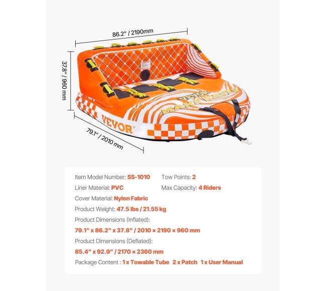 Pripučiamas traukiamas plaustas 1-4 keleiviams6