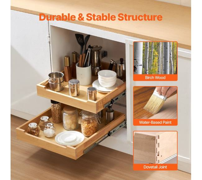 Dviejų lygių ištraukiančių spintelių organizatorius1