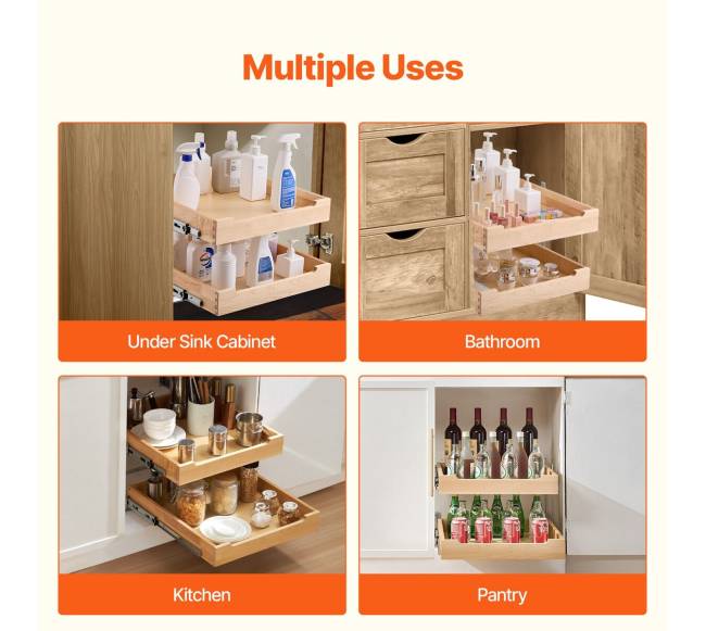 Dviejų lygių ištraukiančių spintelių organizatorius5