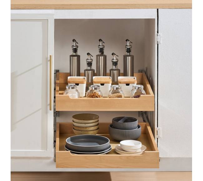 Dviejų lygių ištraukiančių spintelių organizatorius7