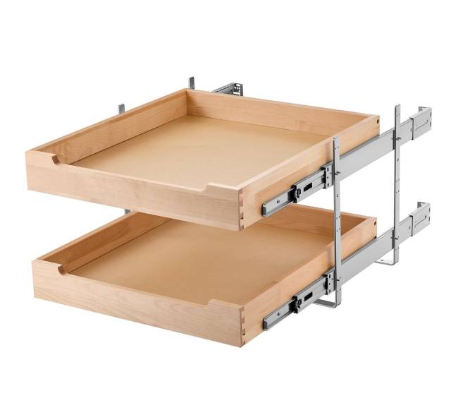Dviejų lygių ištraukiančių spintelių organizatorius8