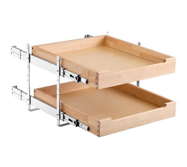 Dviejų lygių ištraukiančių spintelių organizatorius9