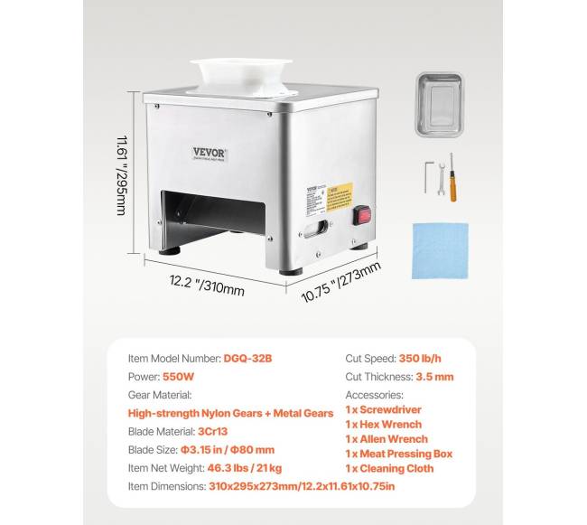 550W elektrinis mėsos pjaustytuvas6
