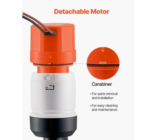 Aeratorius valtims 12V su 800 GPH dviem įvadais5