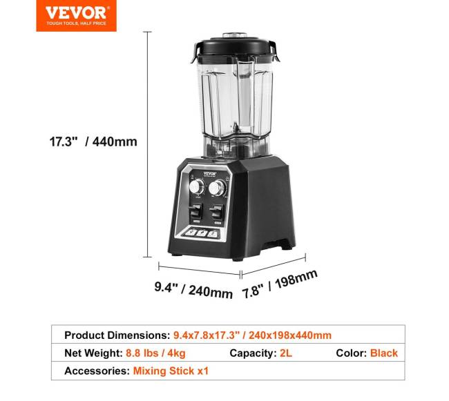 Komercinis plaktuvas kokteiliams 2L talpos6