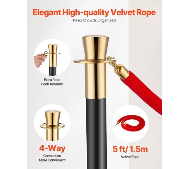 6 stulpai su 4 raudonomis aksomo juostomis5