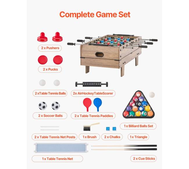 82 cm žaidimų stalas 4-in-1 vaikams4