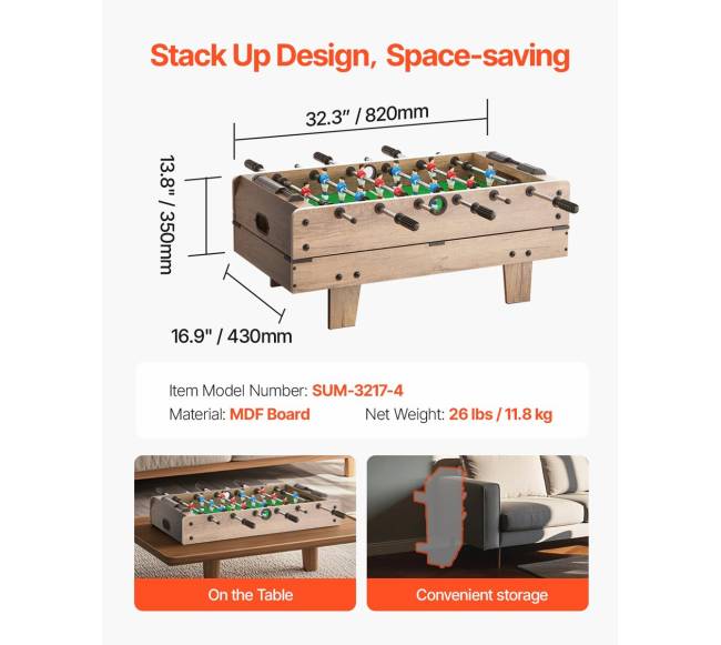 82 cm žaidimų stalas 4-in-1 vaikams6