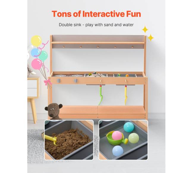 Vaikų lauko medinė virtuvėlė3