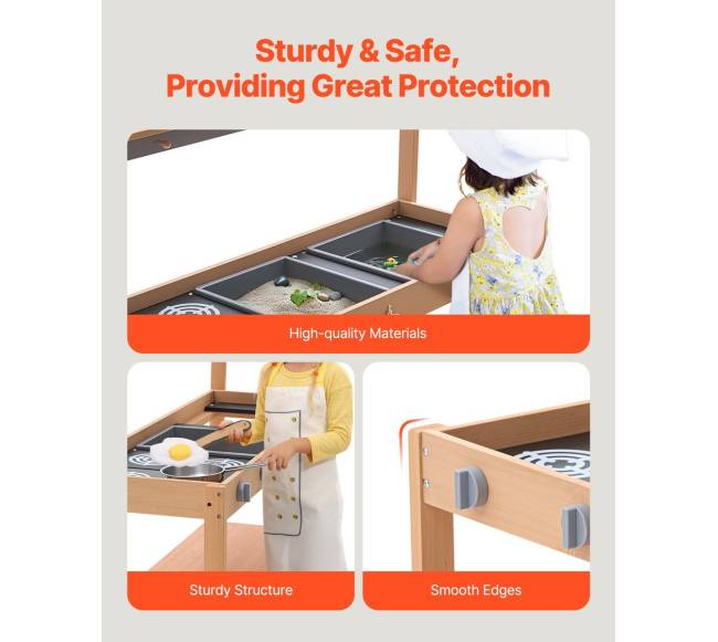 Vaikų lauko medinė virtuvėlė5