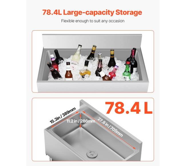 Komercinis 78,4 l ledų indas su stumdomu dangčiu1