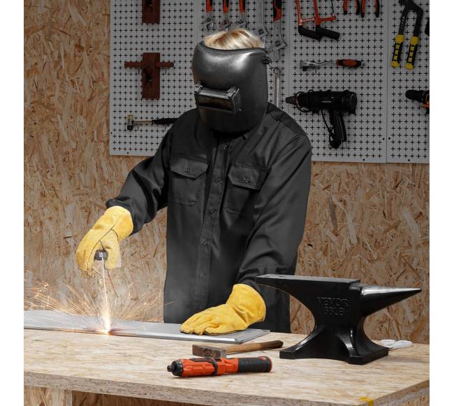 Apsauginė suvirinimo striukė, juoda, dydis L7