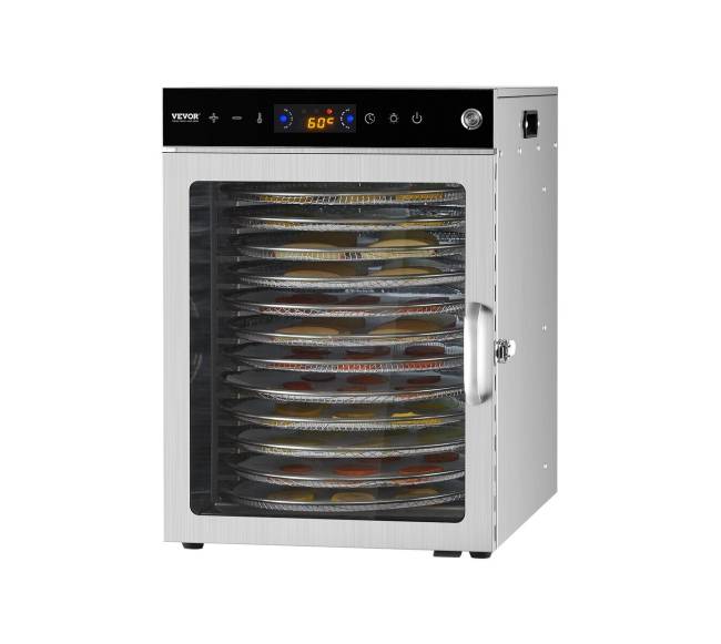 12 padėklų maisto džiovykla iš nerūdijančio plieno 800W0