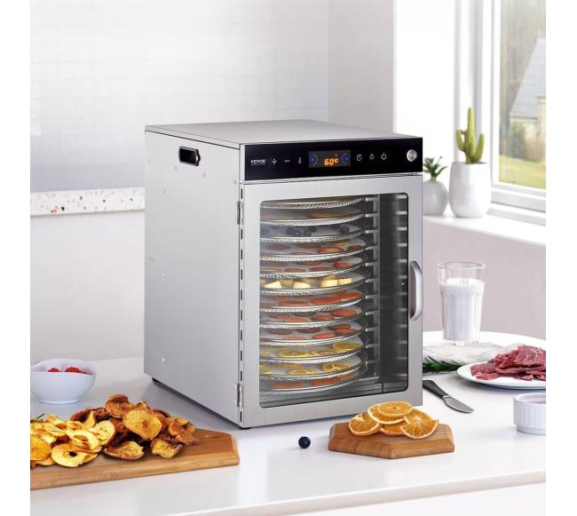 12 padėklų maisto džiovykla iš nerūdijančio plieno 800W7
