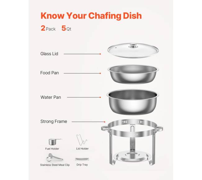 apvalus chafing dish 4,7 l dubenėlis, 2 vnt.5