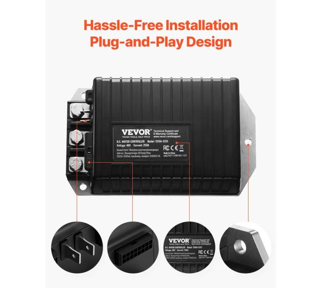 Elektrinės golfo vežimėlio valdiklis 48V 250A5