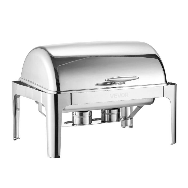 9L stačiakampė chafingo lėkštė iš nerūdijančio plieno0