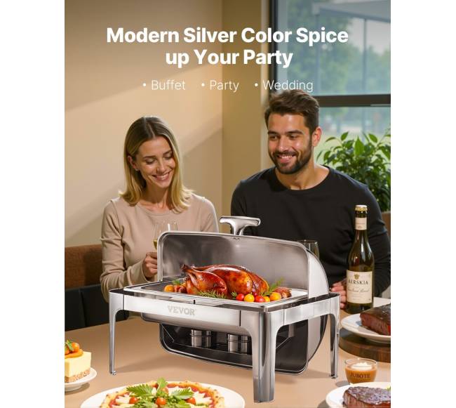 9L stačiakampė chafingo lėkštė iš nerūdijančio plieno1