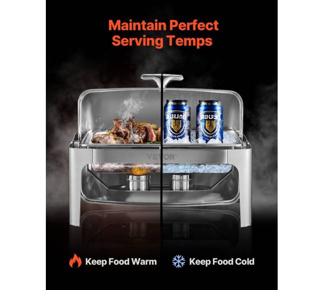 9L stačiakampė chafingo lėkštė iš nerūdijančio plieno3