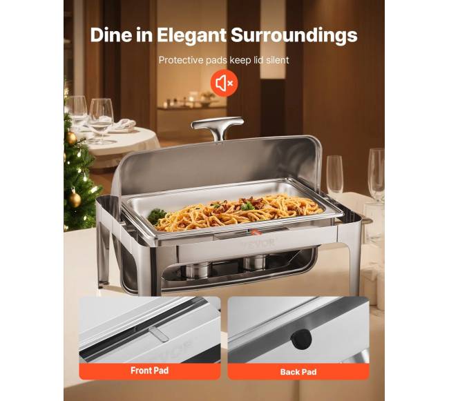 9L stačiakampė chafingo lėkštė iš nerūdijančio plieno6