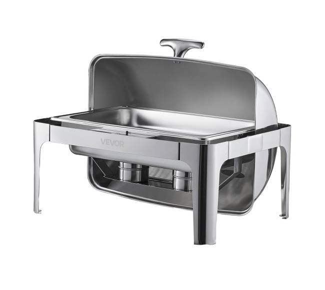 9L stačiakampė chafingo lėkštė iš nerūdijančio plieno9