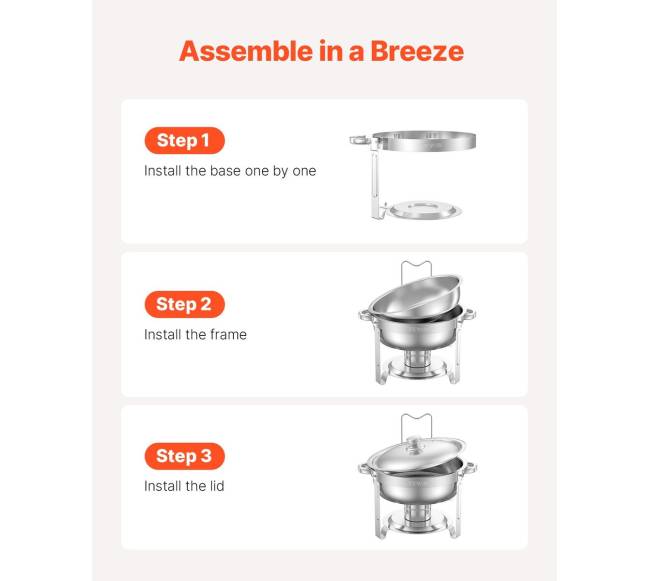 Apvalių šildytuvų rinkinys iš nerūdijančio plieno4