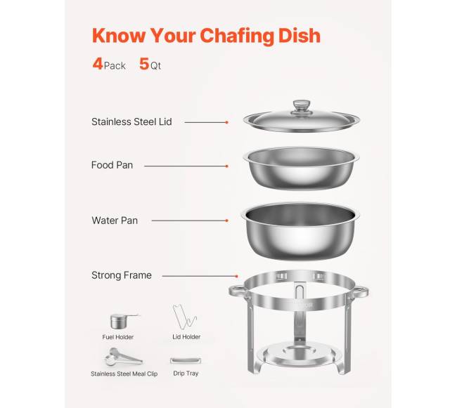 Apvalių šildytuvų rinkinys iš nerūdijančio plieno5