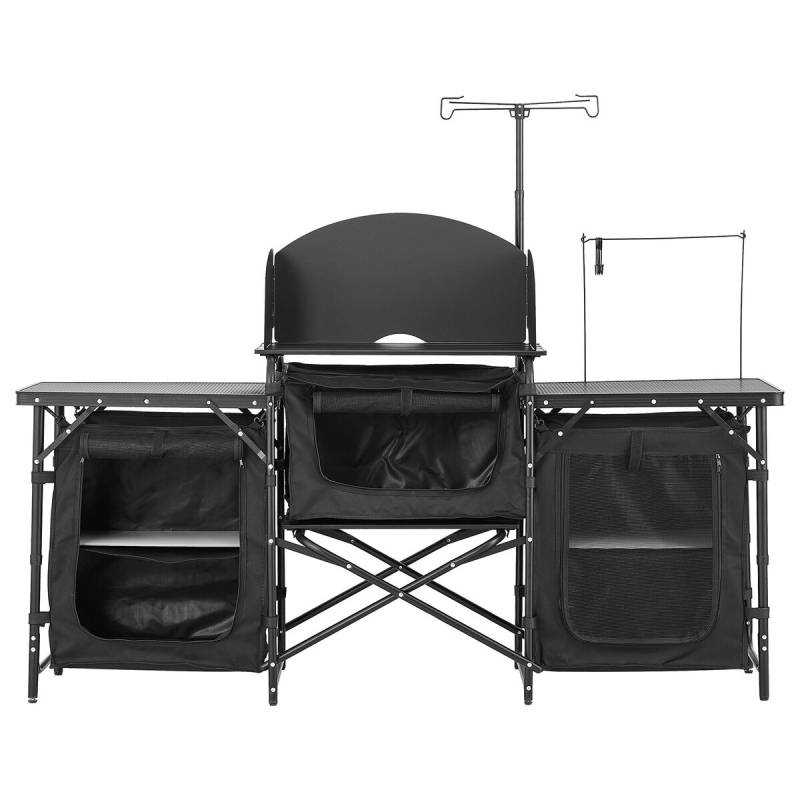 Kempingo virtuvės stalas su spintelėmis lauke0