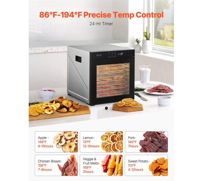 Dešimties padėklų maisto džiovinimo aparatas4